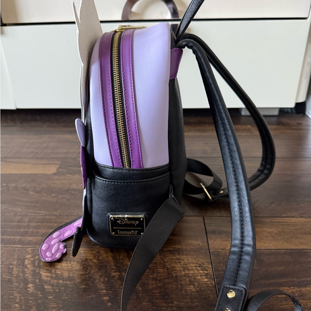 Loungefly Ursula Character Backpack in Purple and Black - Picture 3 of 5